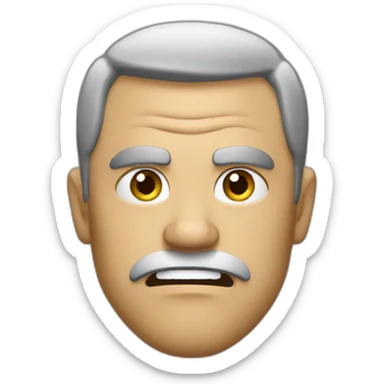 A angry man that don't know what he do sticker