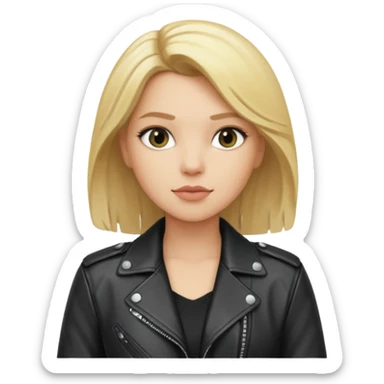 dinah blonde hair jane wear leather jacket sticker