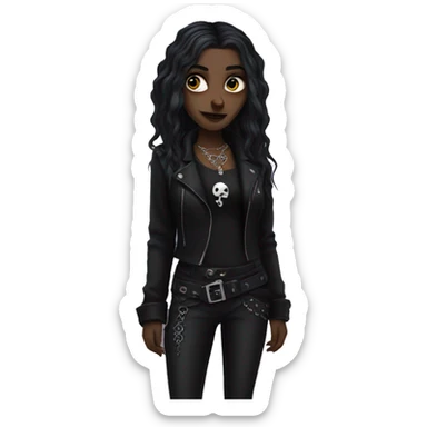 goth woman sticker