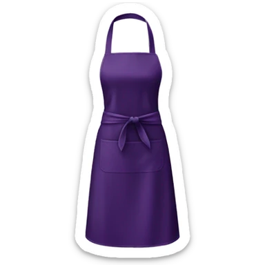 Realistic isolated dark purple kitchen apron  sticker
