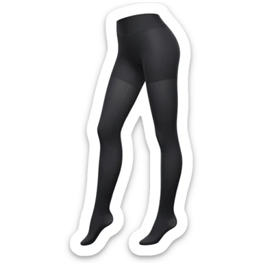 Black opaque tights folded neatly sticker