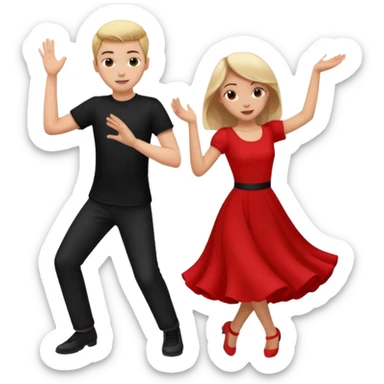 Wow good now just change the colour of dress girl red boy black dance sticker