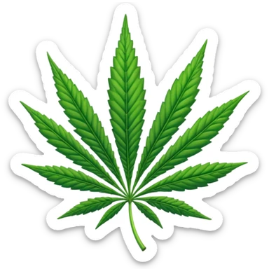 Weed emoji sticker