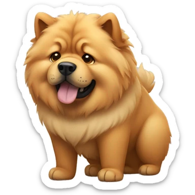 chow chow with Loki horns sticker