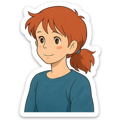 ginger-haired girl sticker