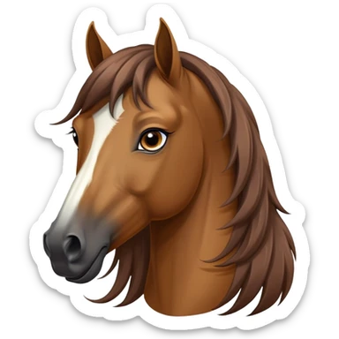 Saudi Arabian horse, close-up head portrait, flowing mane sticker