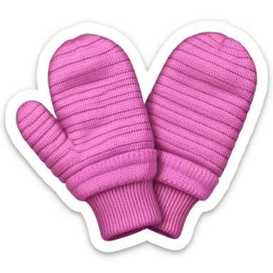 pink pair of mittens sticker