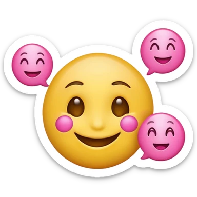 smiling yellow round emoji with pink money signs as eyes, blowing a kiss sticker