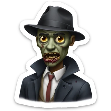A scary street gangster version of a zombie sticker