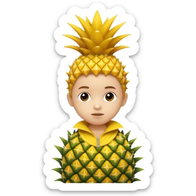 Kids in Fruit Clothes 
A child dressed as a pineapple with spiky yellow costume.



































 sticker