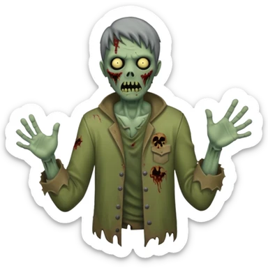 zombie wave sticker