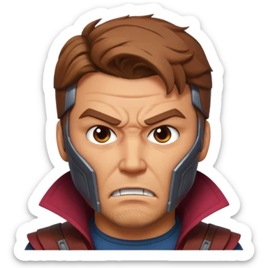 marvel rivals starlord face rage sticker