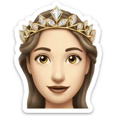 1920 style tiara diamonds gold art eco sticker