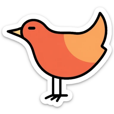 simple bird silhouette sticker