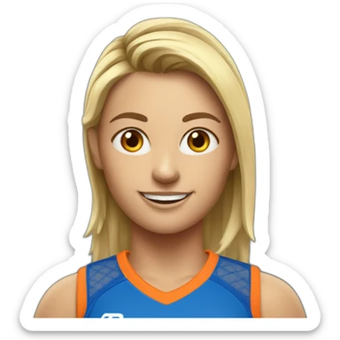 Dutch female field hockey player sticker