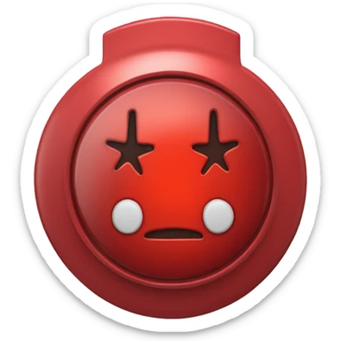 big red button and big red button pressed with MEP on it sticker