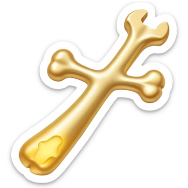 Simple, minimalist vitamin K2 symbol with a soft golden glow beside a bright, luminous bone. Both elements emit a gentle ethereal light, with subtle connections between them showing K2's role in bone health. sticker