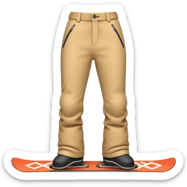 The skiing emoji with the front crotch area of the ski pants protruding in a comedically large oblong bulge sticker