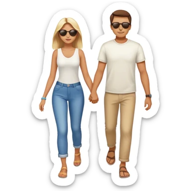 Driping guy that is on a walk with his girlfriend sticker