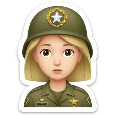 The girl is waiting for her boyfriend from the army and thinks about him sticker