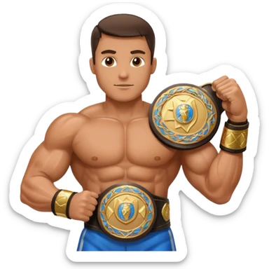 ufc champ 2 belt at man sticker
