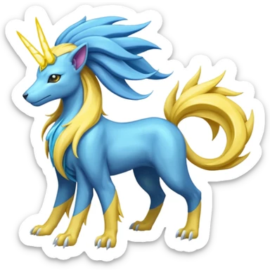 Manectric-Suicune-Helioptile-Heliolisk-fusion-hybrid-creature  sticker