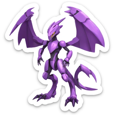  Cool Edgy Godly Futuristic Digimon-Fakemon-Genesect-Reptile full body sticker