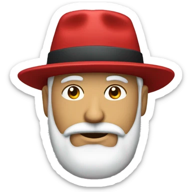 HOMBRE CON BARBA Y GORRA ROJA sticker