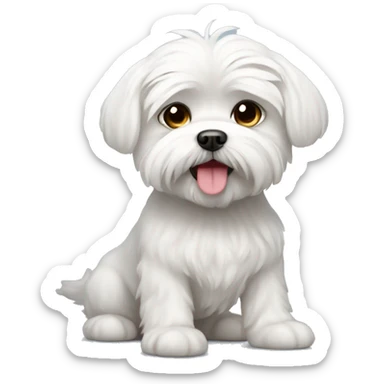 Cute Maltese dog sticker