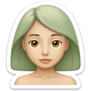 Minimal wellness emoji representing tighter skin and firmness,
subtle lifting effect, smooth contours, calm and natural,
no beauty or cosmetic symbols, soft sage green color palette sticker