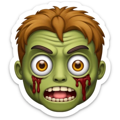 Faça um emoji de zumbi que se pareça comigo. sticker