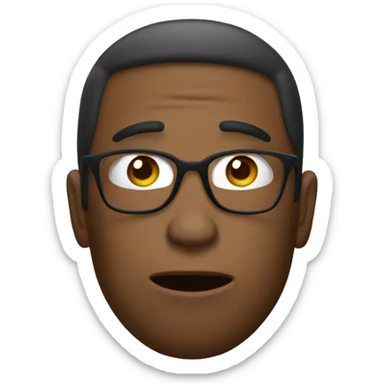 Un emojis que represente la tristeza de un estudiante universitario  sticker