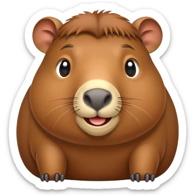 crea un emoji de capibara tierno sticker