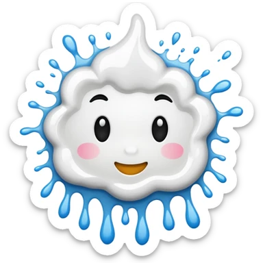 white paint splash sticker