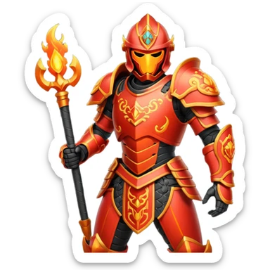 fire armored warrior sticker