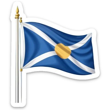 Cornwall flag on a flagpole sticker