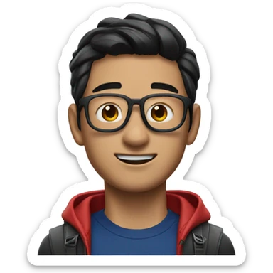 Asian spider-man with AirPods Max sticker
