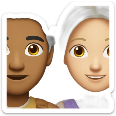 interracial couple consisting of indian man and white woman sticker