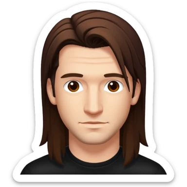 JC Chasez with long brown hair sticker