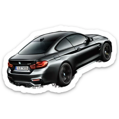 bmw m4 competition black  sticker