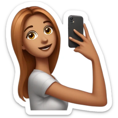 instagram influencer taking a selfie sticker