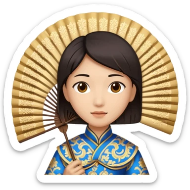 asia handholded fen sticker