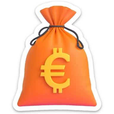 money bags with euro symbol sticker