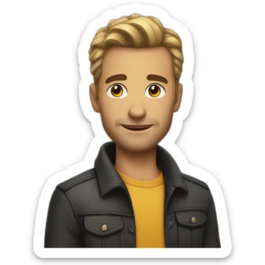 very handsome man sticker