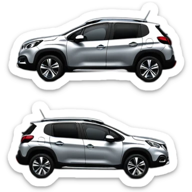 Peugeot 2008 silver sticker