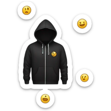 black hoodie with web design in middle, with the words SP5DER across the top right above the web  sticker
