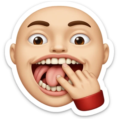 Una boca mordiendo el dedo sticker