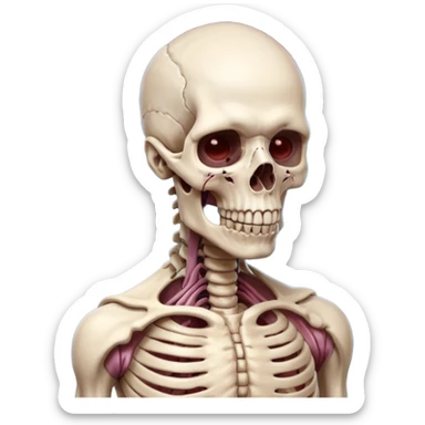 laboratory mutant portrait, head and shoulders only, exposed rib bones, damaged skin, horror experiment look, dramatic lighting, 3D cartoon, mobile game icon style, clean background, no text, no watermark

 sticker