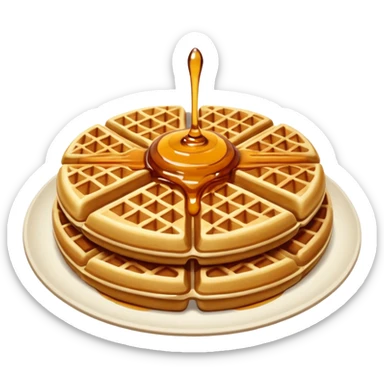 waffles with maple syrup sticker