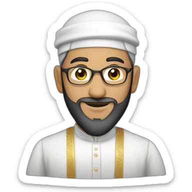 A Muslim cleric in a formal dress sticker